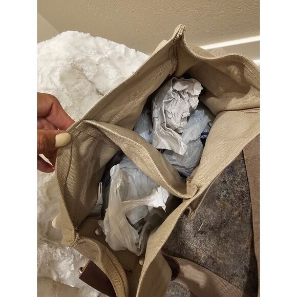 NWOT Park B. Smith Canvas/Leather 2 Bottle Wine Bag - Picture 14 of 16